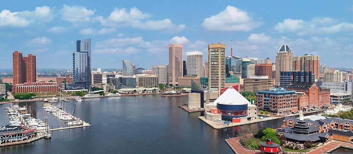 Baltimore city view in daylight
