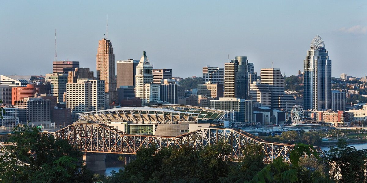 Cincinnati city view in daylight