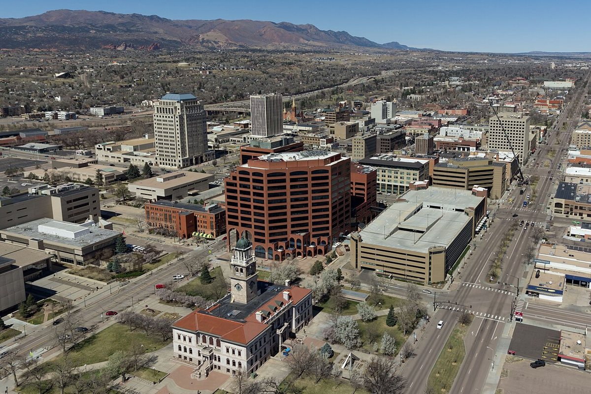 Colorado Springs city view in daylight