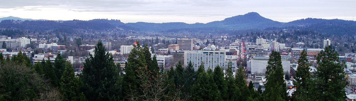 Eugene city view in daylight