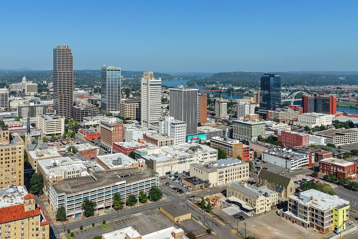 Little Rock city view in daylight