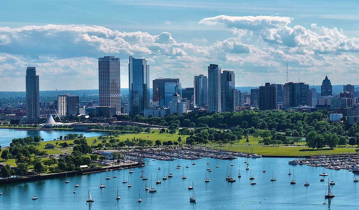 Milwaukee city view in daylight
