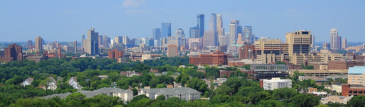 Minneapolis skyline from Prospect Park