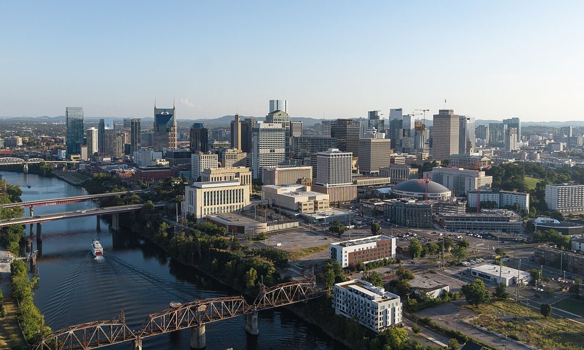Nashville city view in daylight