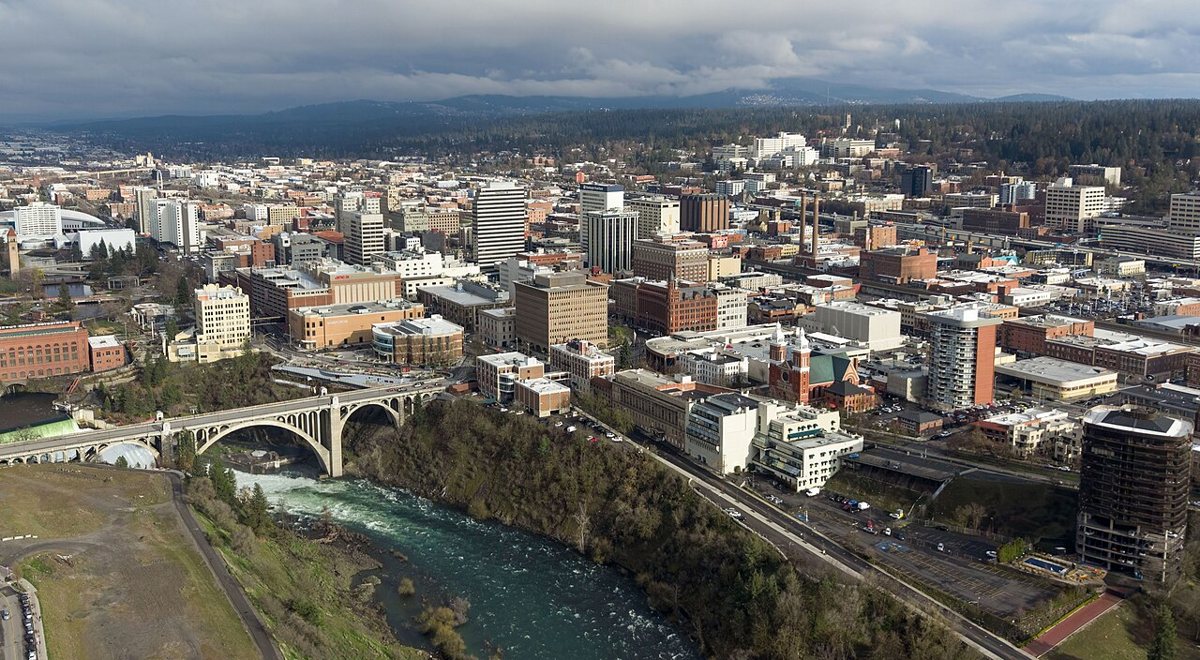 Spokane city view in daylight