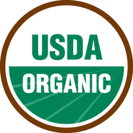 The USDA Organic seal in brown and green
