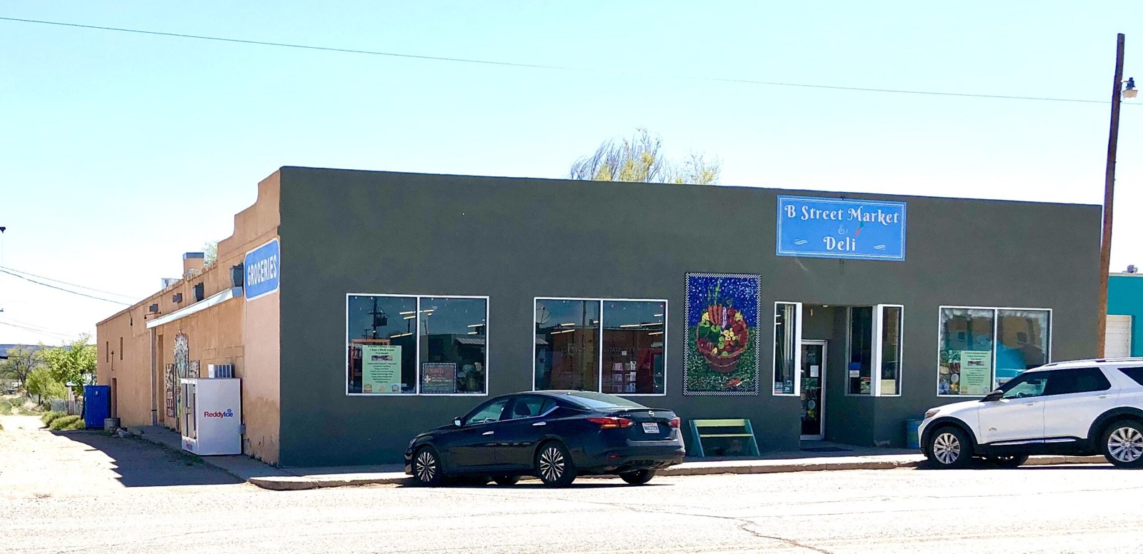 B Street Market storefront at 204 W Broadway, Mountainair, NM