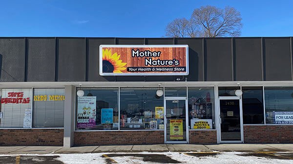 Mother Natures Food storefront at 2434 London Rd, Eau Claire, WI