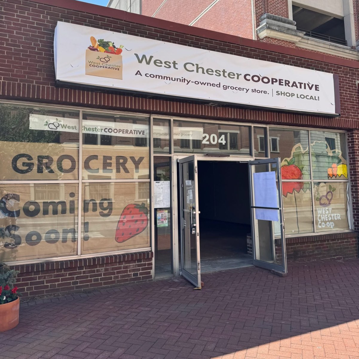 West Chester Food Co-op storefront at 204 W Market St, West Chester, PA
